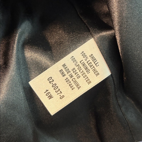 Jessica London NWOT Multicolor Floral Leather Jacket - Picture 3 of 4